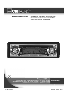 Manual Clatronic AR 735 Car Radio