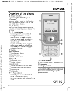 Manual BenQ-Siemens CF110 Mobile Phone