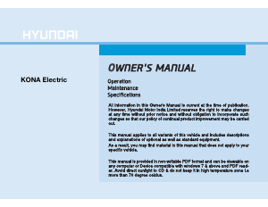 Manual Hyundai Kona Electric (2019)