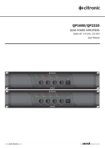 Manual Citronic QP1600 Amplifier