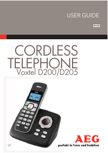 Handleiding AEG Voxtel D200 Draadloze telefoon