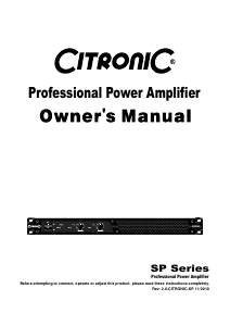 Manual Citronic SP200 Amplifier