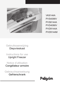 Manual Pelgrim PVD4088V Freezer