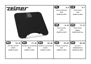 Manual Zelmer 34Z016 Cântar