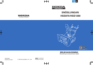 Bruksanvisning Honda HSS970 Snöslunga