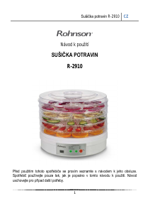 Manuál Rohnson R-2910 Sušička potravin