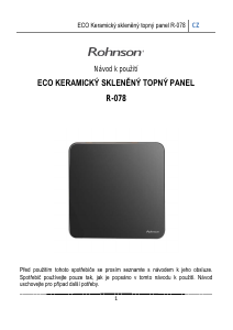 Manuál Rohnson R-078 Topení