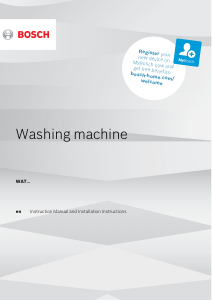 Manual Bosch WAT286H9SG Washing Machine