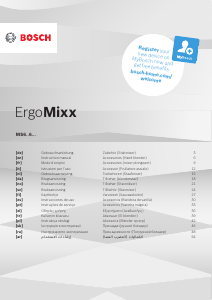 Посібник Bosch MS61B6170 ErgoMixx Ручний блендер