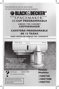 Manual de uso Black and Decker SDC750 Máquina de café
