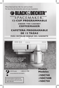 Manual de uso Black and Decker SDC740B Máquina de café