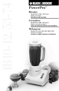 Mode d’emploi Black and Decker IB53 Blender