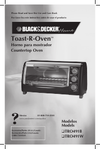 Manual Black and Decker TRO491B Oven