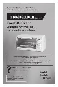 Manual de uso Black and Decker TRO420 Horno