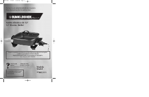 Manual Black and Decker SKG111 Pan