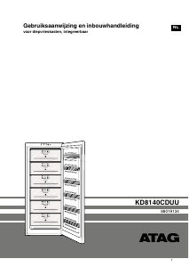 Handleiding ATAG KD8140CD Vriezer