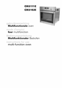 Bedienungsanleitung ATAG OX6192E Backofen