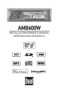 Manual Dual AMB600W Car Radio