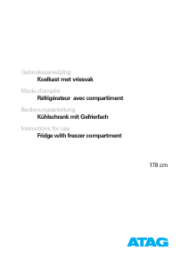 Handleiding ATAG KS3178BF Koel-vries combinatie