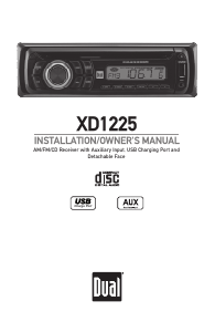 Manual Dual XD1225 Car Radio