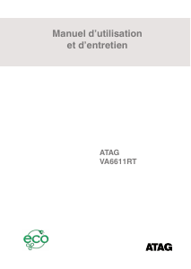 Mode d’emploi ATAG VA6611RT Lave-vaisselle