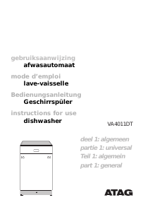 Handleiding ATAG VA4011DT Vaatwasser