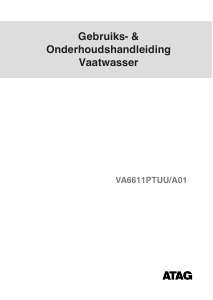 Handleiding ATAG VA6611PT Vaatwasser