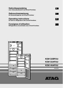 Handleiding ATAG KD8122BF Koelkast