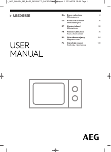 Brugsanvisning AEG MBE2658SEM Mikroovn