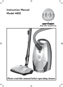 Manual Wertheim 4410 Vacuum Cleaner