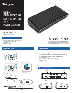 Manual Targus DOCK180USZ Docking Station