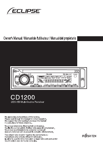 Manual Eclipse CD1200 Car Radio