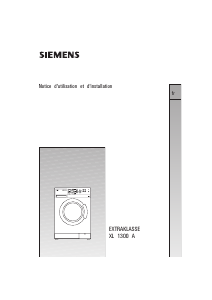 Mode d’emploi Siemens WH55290FG Lave-linge