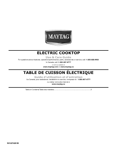 Mode d’emploi Maytag MEC4430WW Table de cuisson