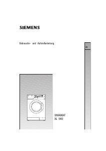 Bedienungsanleitung Siemens WM54050 Waschmaschine