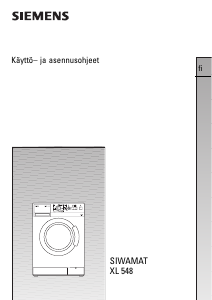 Käyttöohje Siemens WM54850DN Pesukone