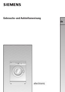 Bedienungsanleitung Siemens WXB1060EU Waschmaschine