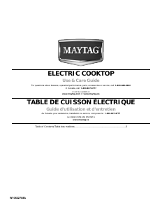 Handleiding Maytag MEC7430BS Kookplaat