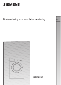 Bruksanvisning Siemens WXL126SN Tvättmaskin