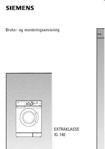 Bruksanvisning Siemens WXL140DN Vaskemaskin