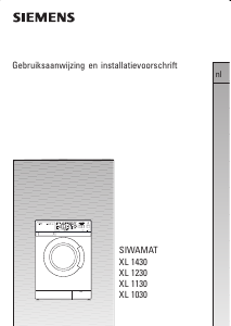 Handleiding Siemens WXL1030FG Wasmachine