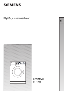 Käyttöohje Siemens WXL1251SN Pesukone