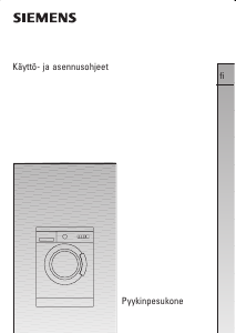 Käyttöohje Siemens WXL1252SN Pesukone