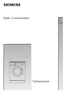 Käyttöohje Siemens WXLP1657SN Pesukone