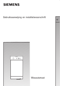 Handleiding Siemens WXTS131ANL Wasmachine