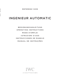 Mode d’emploi IWC 3239 Ingenieur Automatic Montre