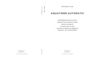 Bedienungsanleitung IWC 3290 Aquatimer Automatic Armbanduhr