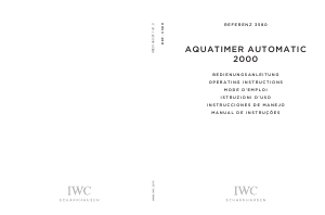 Manual IWC 3580 Aquatimer Automatic 2000 Relógio de pulso