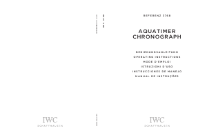 Manual IWC 3768 Aquatimer Chronograph Relógio de pulso
