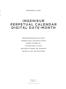 Manual IWC 3792 Ingenieur Pepertual Calendar Relógio de pulso